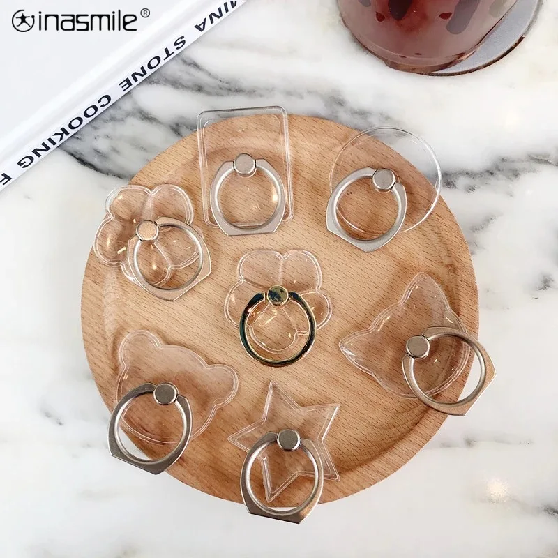 

Cell Phones transparent Ring Holder Phone Finger Stand Holder Socket For Phone Mobile Phones for X XS Max 12 Mini Android Iphone
