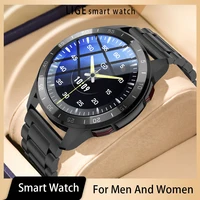 lige bluetooth call steel band men smart watch full color touch screen fitness tracker new sports men watches for android ios