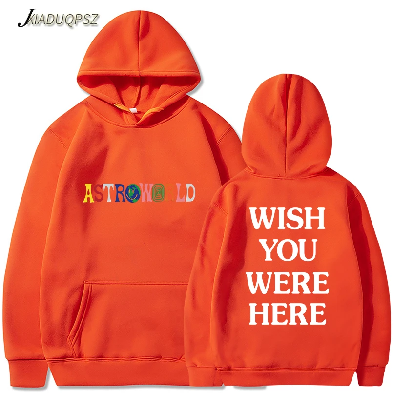 Новинка толстовка с капюшоном и надписью TRAVIS SCOTT ASTROWORLD WISH YOU WERE HERE уличная одежда