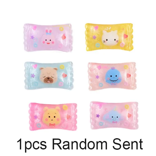 1pc Random Sent Happy monkey 10 шт. Kawaii Slime Подвески Смола милые животные конфеты добавки аксессуары DIY Набор для пушистой прозрачной хрустящей слизи глины - Цвет: 1pc Random Sent