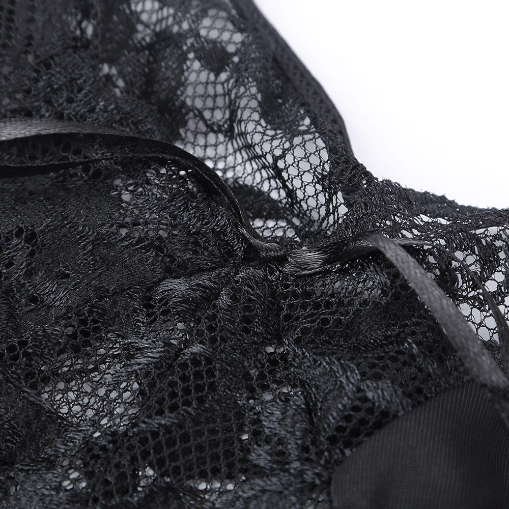 

Plus Size Lace Decoration Part Transparent Sexy Women's Exotic Lingerie Dresses LC31145