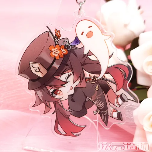

Game Anime Genshin Impact Zhongli Xiao Klee Barbatos Hu tao Keychain Bag Pendant Cute Keyring Cartoon Toy Cosplay Xmas Gift