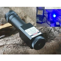 waterproof 450nm 5000 laser pointer blue focusable dot visible beam flashlight torch