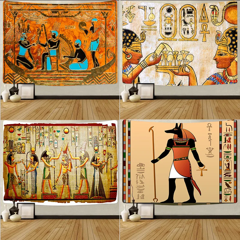 

Ancient Egyptian tapestry symbol mural hanging cloth home decoration background cloth digital printing tap948