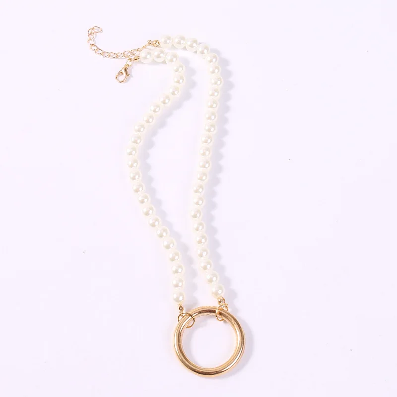 

Vintage Boho Pearl Necklace Neck Chain Cute Jewelry Beaded Bohemian Chic Style