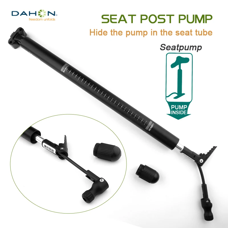 

Dahon Folding Bicycle Seat Post 33.9*580/33.9/510mm Small Wheel Air Pump Seat Tube Multifunctional Fold Bike Dropper Inner Pump