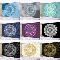 mandala polyester 180230cm square tapestry wall hanging carpet throw yoga mat for home bedroom decoration