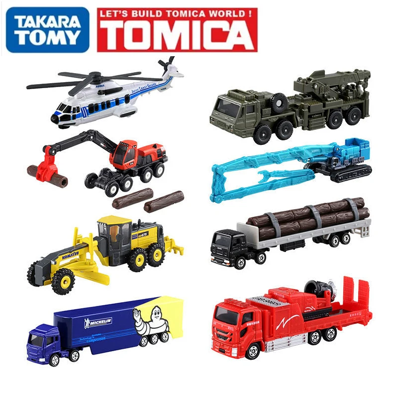 

Takara Tomy Tomica Original Alloy Car Mini Metal Diecast Toy Cars Long Transport Engineering Truck Fire Truck Model Kid Toys