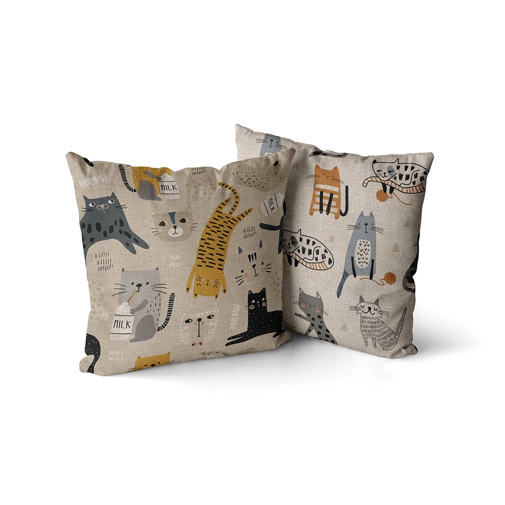 Модный милый чехол-подушка для дивана чехол-украшение чехол с кошкой наволочка