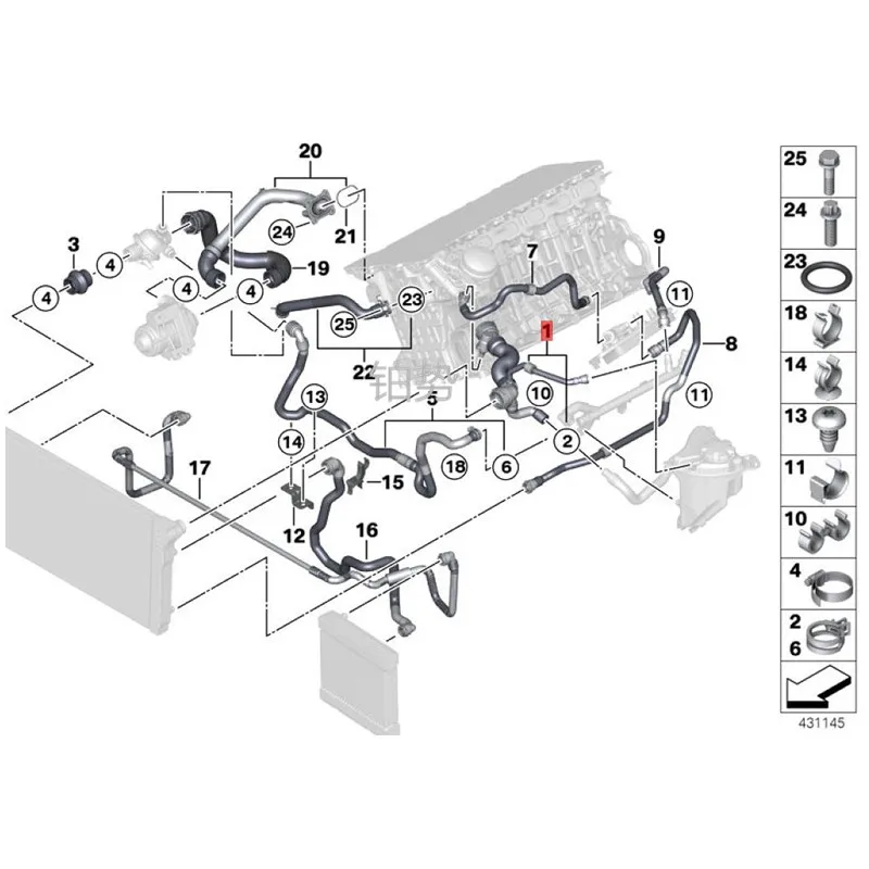 Water supply pipe Engine cooling system radiator coolant hose main 2009-b mwF01 740i 740Li F02 air-conditioning | Автомобили и