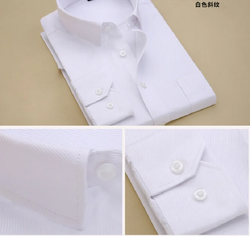 

High-End Professional Men's Long Sleeve Shirt Tooling In The Spring And Autumn Pure Color Stripe Of Cultivate One's Norality