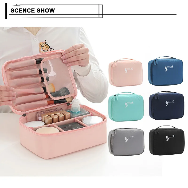 Новый женский органайзер для макияжа сумка конфетных цветов косметичка