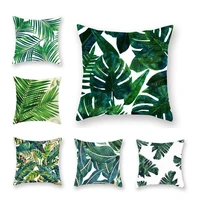 dimi pillowcases green leaves throw pillow cover square 4545cm tropical plants pillow case polyester decorative