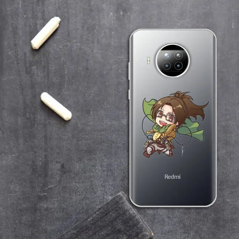 

A humorous cartoon attack on Titan Phone Case Transparent for Xiaomi Redmi note 10 t 8 9 pro lite 11