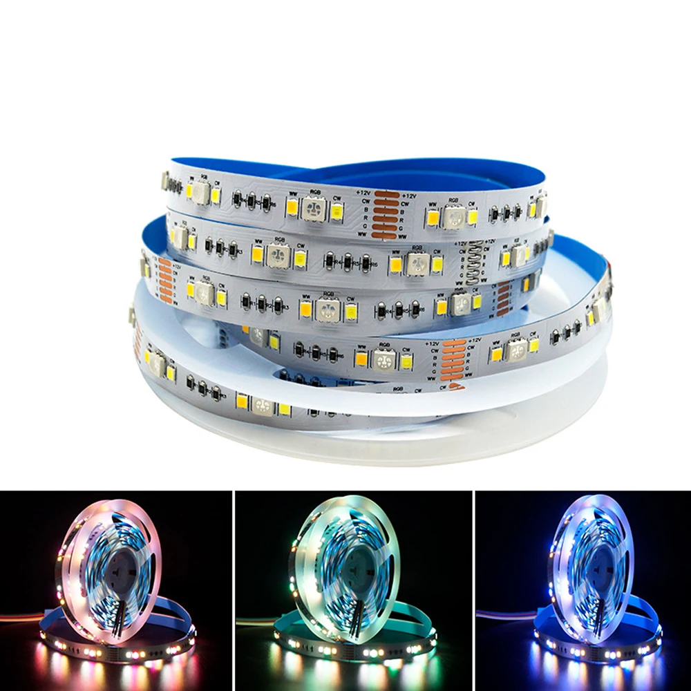 5 в 1 RGB + CCT Светодиодная лента 5050 60 светодиодов цветов чип CW WW RGBW RGBWW гибкая