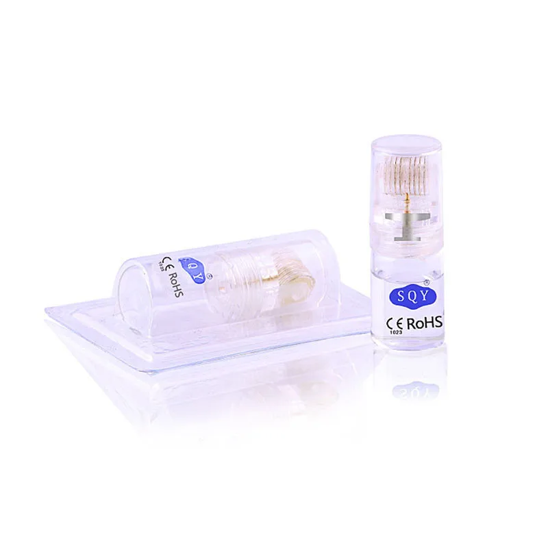 0.25mm Derma Roller 192 игл Дерма ролик титановый микроиглы Гидра ролик золотые наконечники Антивозрастной для ухода за кожей гиалуроновой кислоты - Цвет: 0.25mm Derma Roller