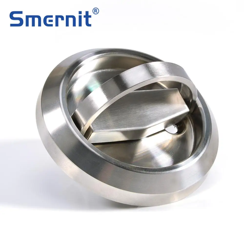 

Stainless Steel Hidden Cabinet Knobs and Handles Round Recessed Cupboard Pulls Concealed Door Drawer Furniture Handles