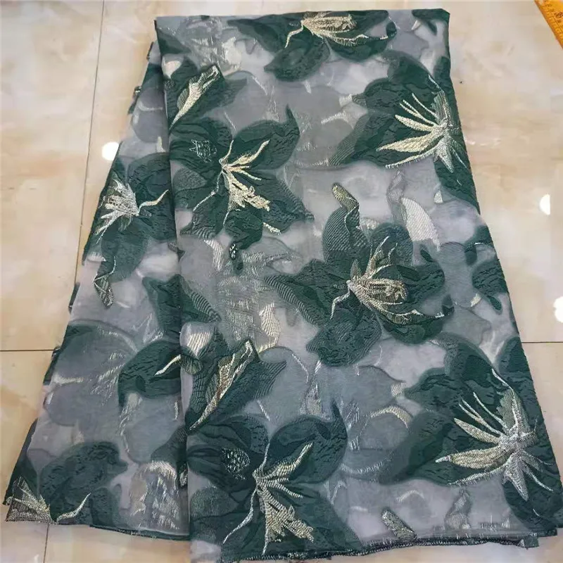 Новый дизайн жаккардовая органза с блестками Женская ткань Высококачественная