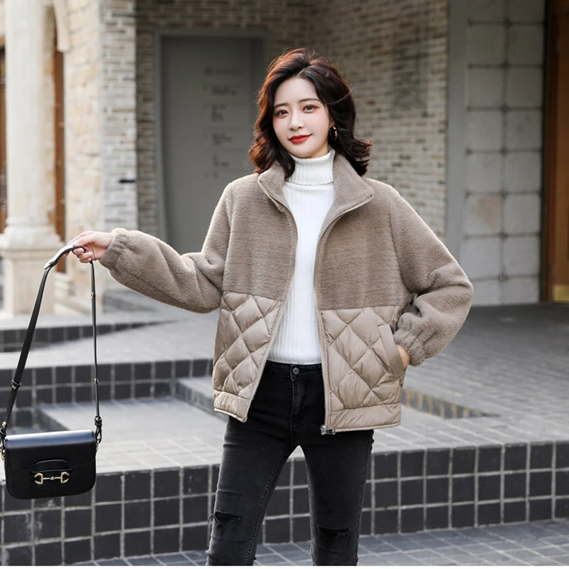 

Женское Укороченное пальто с хлопковой подкладкой, новый стиль 2020 года, корейский стиль, свободное теплое утепленное пальто из полиуретана ...