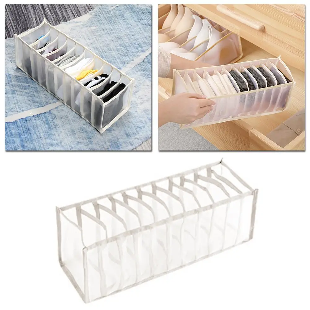 

6/7/11 Grids Underwear Bra Organizer Storage Box White Drawer Closet Scarfs Organizers Boxes Socks Bra For Underwear Hot Sa E2D2