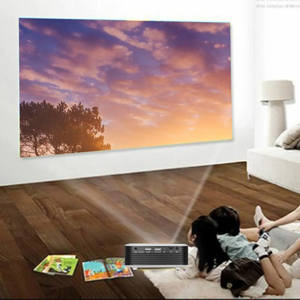 1080P HD Video LCD Mini Projector Built-in Stereo Speaker With 50000 Hours Lamp Life Portable Home A2000 Projectors Proyector