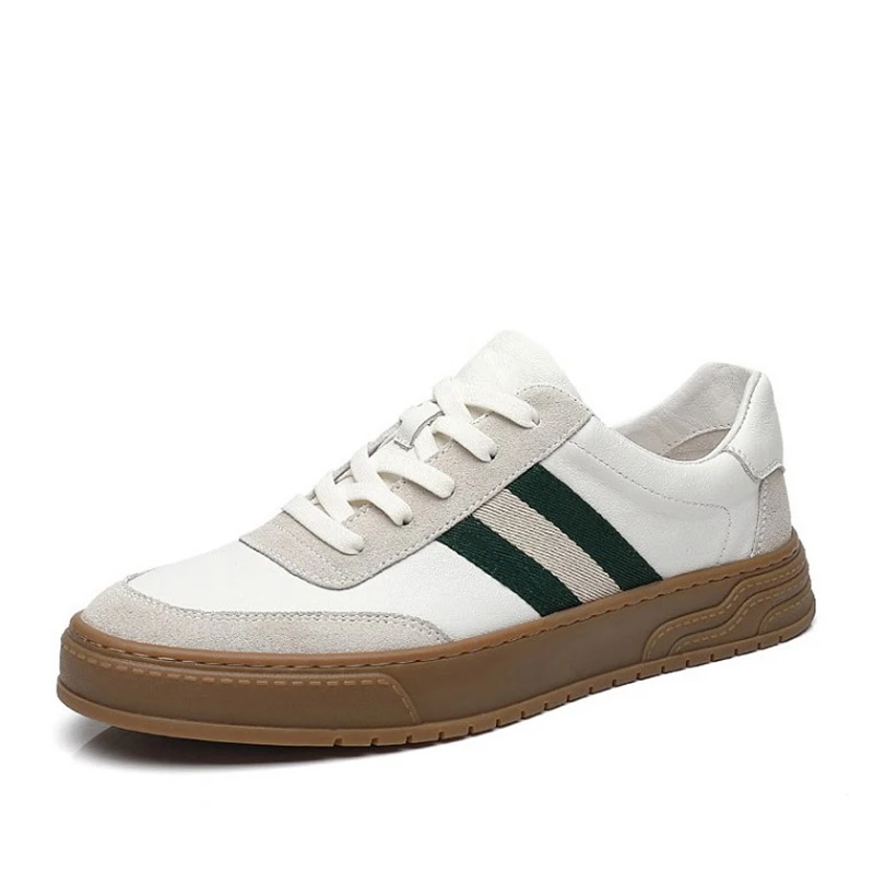 

2021 Men's Golf Shoes Fashion Casual Genuine Leather Breathable Sports Shoes Outdoor Anti-slip Lace-up Golf Sneakers 38-43