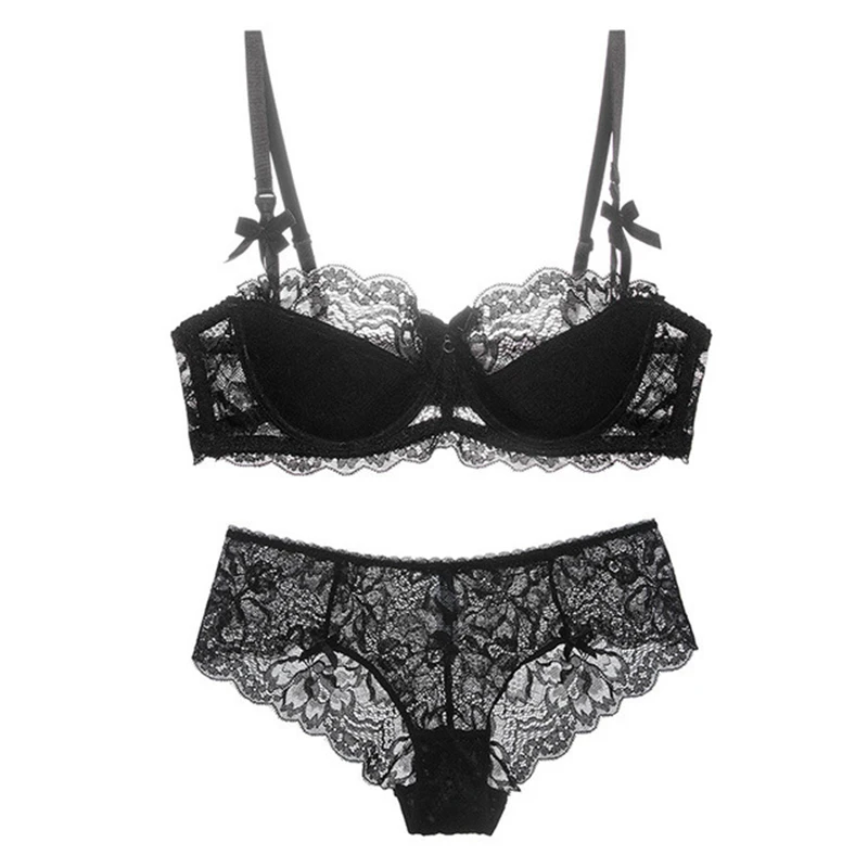 

Women's sexy lace underwear thin cotton women's bra micro-gathering adjustable breathable underwear female suit WT009