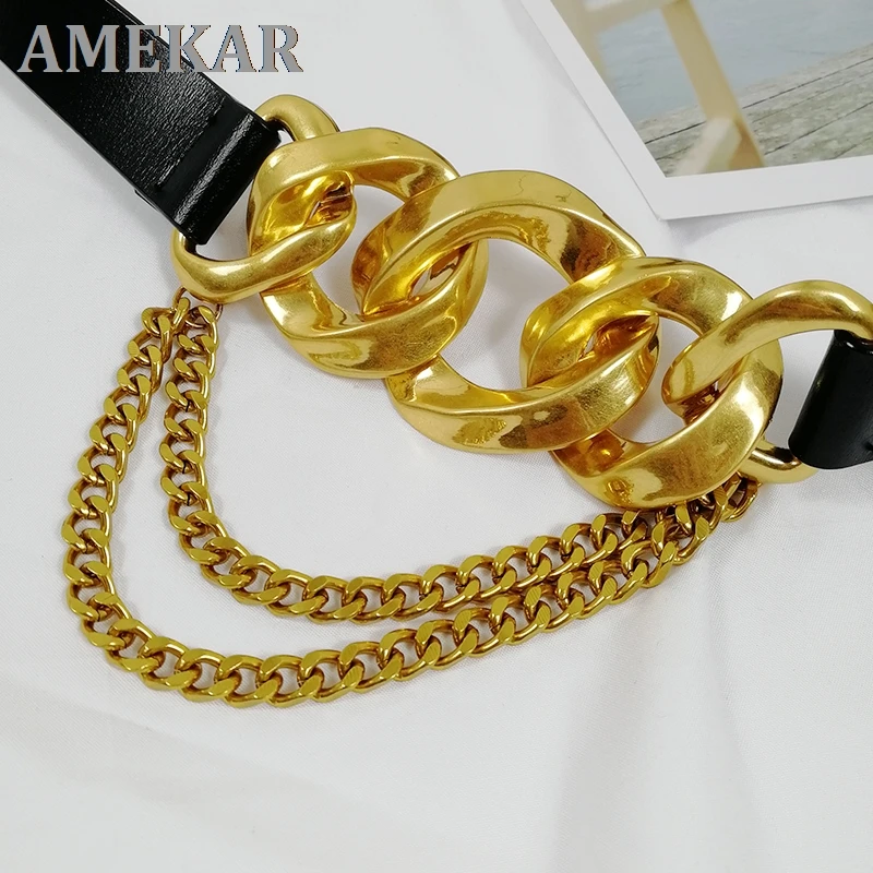 Gold chain belt Z A luxury brand belts for women high quality 2021 strass cinturones para mujer D letter ceinture femme cintos