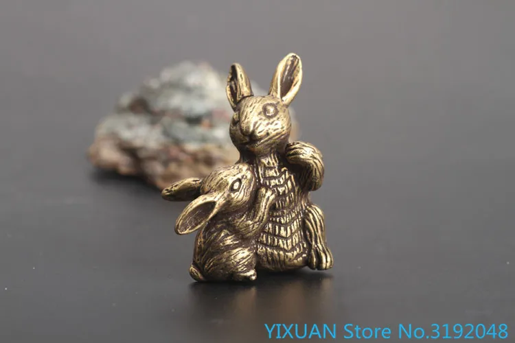 Античные медные украшения ручной работы из чистой меди для мамы и ребенка кролик