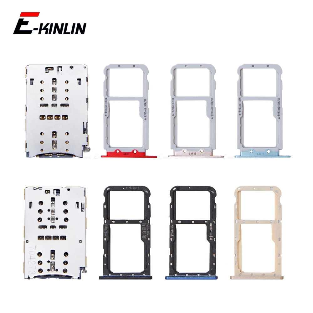 

Sim Micro SD Card Tray Socket Connector For HuaWei Nova 3i 2i 2S HWI-AL00 TL00 Slot Adapter Container Reader