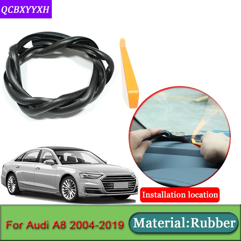

Автостайлинг для Audi A8 2004-2019, резиновые антизвуконепроницаемые не пропускающие шума пылезащитные уплотнительные ленты для приборной панели автомобиля, лобовое стекло, автомобильные аксессуары
