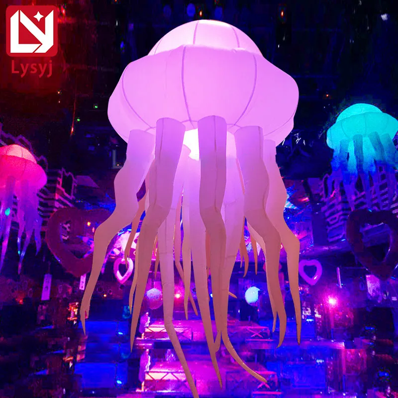 Светящаяся надувная Медуза реквизит для бара осьминог модель океана подвесные
