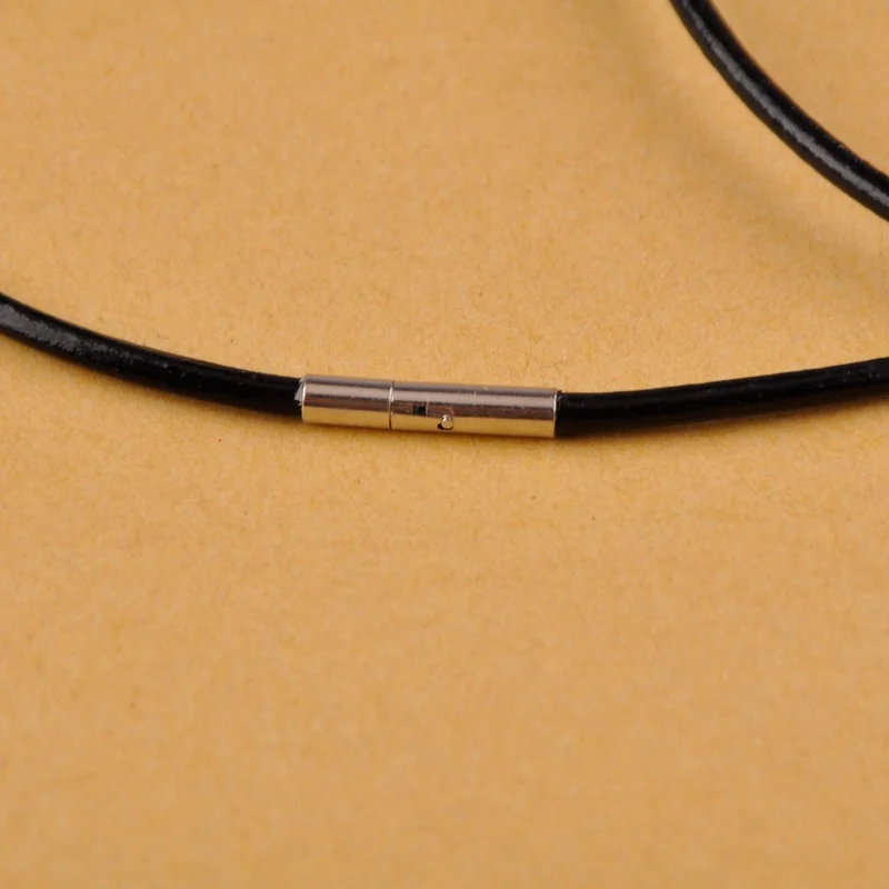 Круглый шнур из натуральной кожи для ожерелья вращающаяся магнитная пряжка