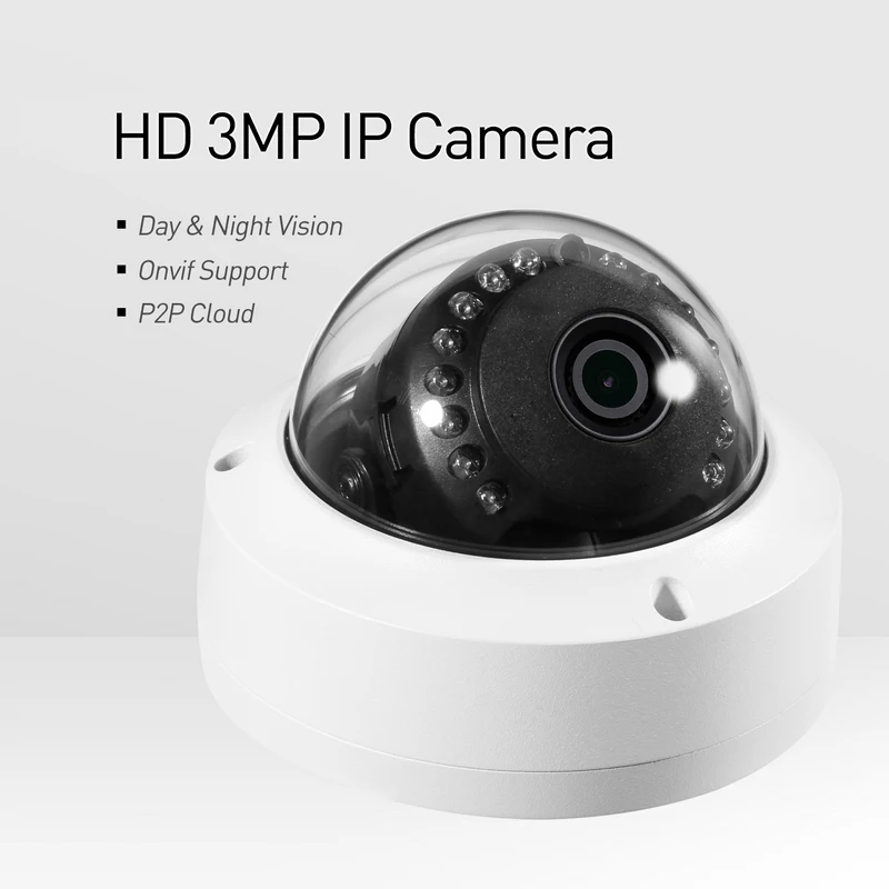 H.265 HD Антивандальная Водонепроницаемая 3MP светодиодная наружная IP камера