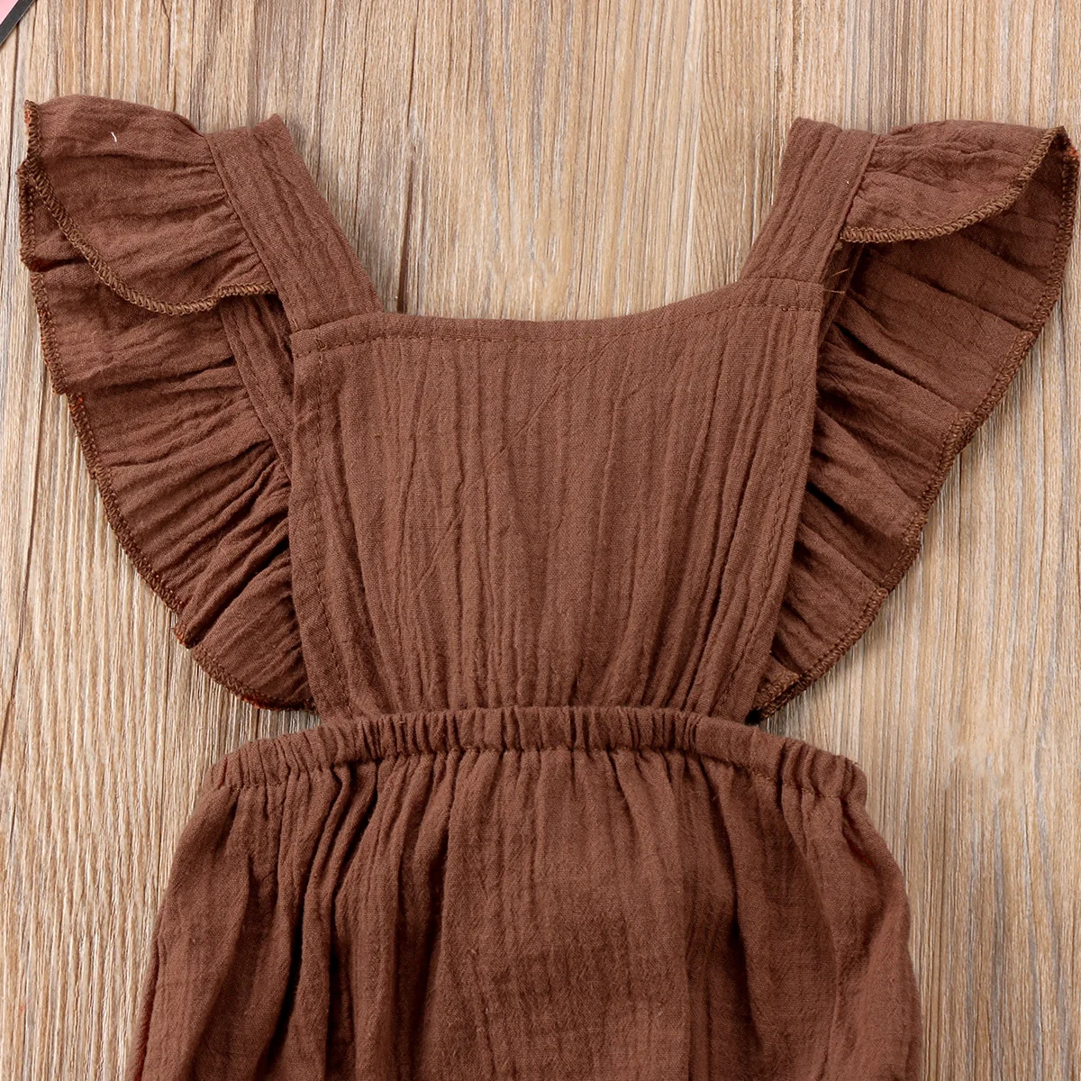 

New Cute Kdis Baby Girls Ruffle Backless Romper Jumpsuit Cotton Newborn Summer Toddler Casual Clothes Outfit 3Colors Hot