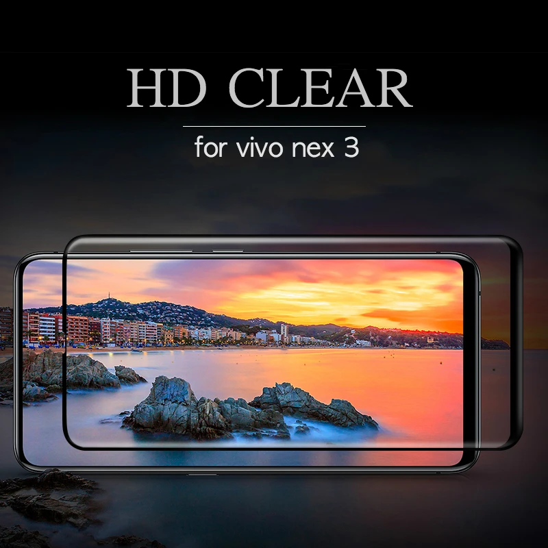 Auroras Screen Protector For vivo NEX3 2pcs Glass Film 3D Full Tempered Curved nex 3 | Мобильные телефоны и аксессуары