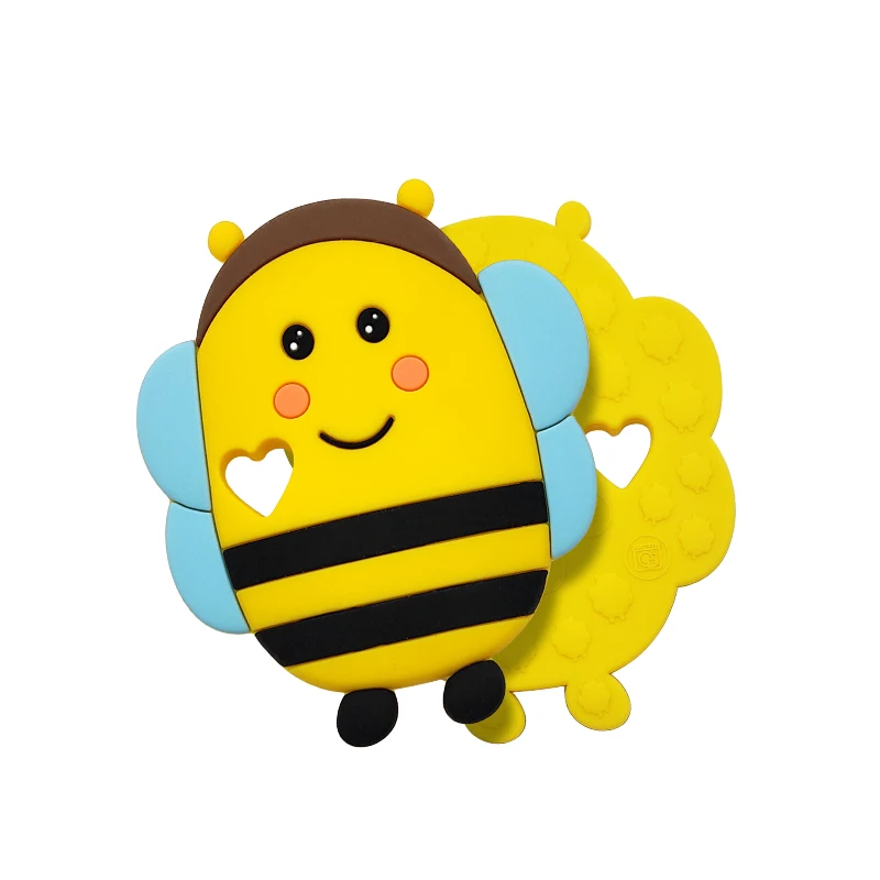 1 шт. Bee Shaped детский Силиконовый грызунок бисер BPA Бесплатный Прорезыватель для