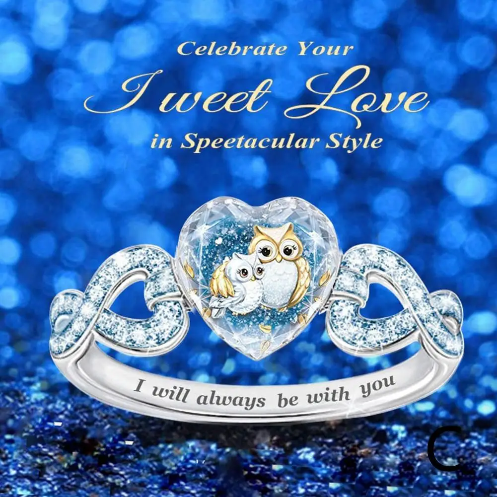 

Cartoon Animal Owl Necklaces For Women Girls Fashion Mother Kids Heart Pendant Crystal Necklace Heart Pendant Jewelry Gifts