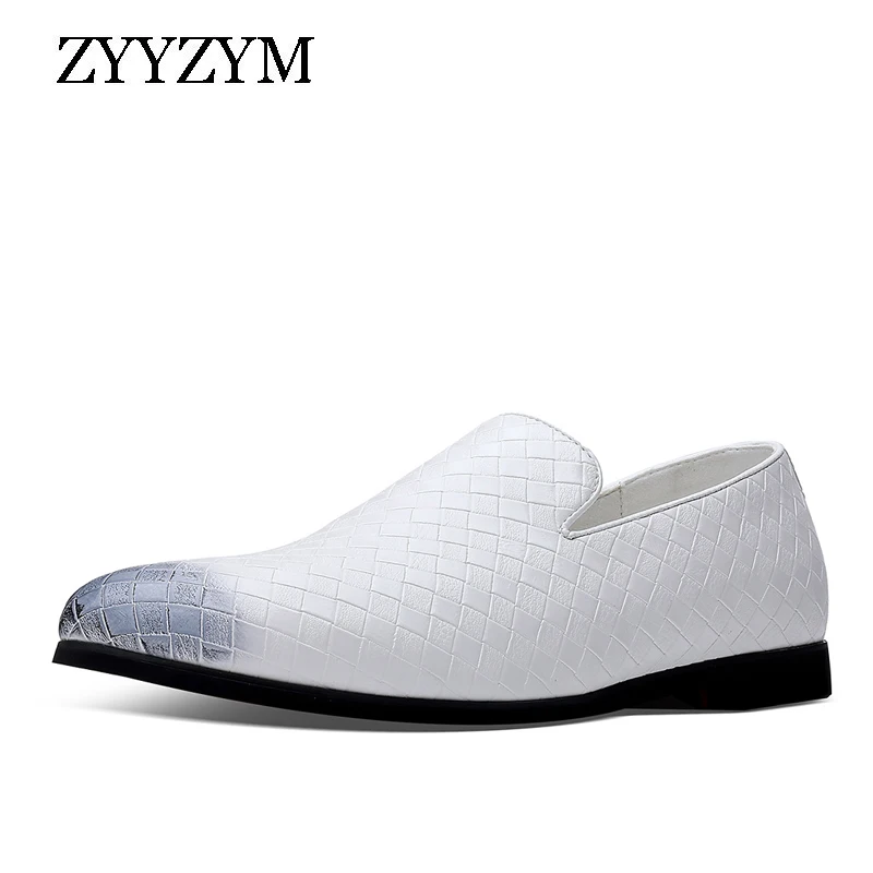 

ZYYZYM Spring Autumn Men Loafers Leather Breathable Fashion British Casual Shoes Large Size EUR 38-48