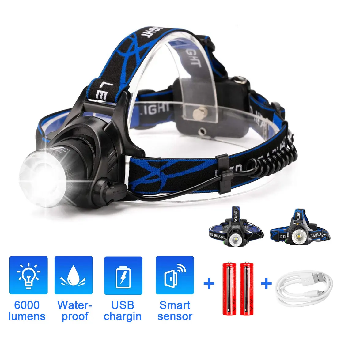 

Portable Zooming ZOOM Fishing Headlight xml-t6 L2 V6 Led Head Lamp Camping Headlamp Hiking Flashlight Bicycle Light Torch Rechar