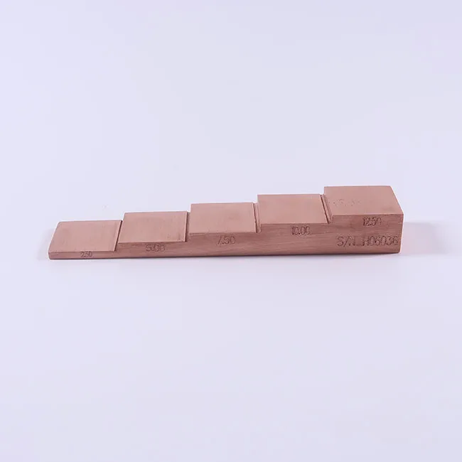 5 ступенчатая Клин испытательный блок калибровки из медного сплава