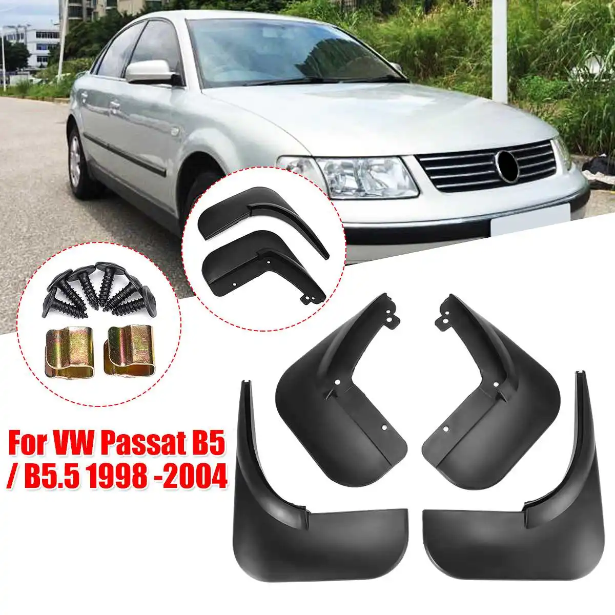 Брызговики для VW Passat/B5/B5.5 1998-2004 Брызговики спереди и сзади брызговик Fender крылья 2003 2002 2001 2000 1999
