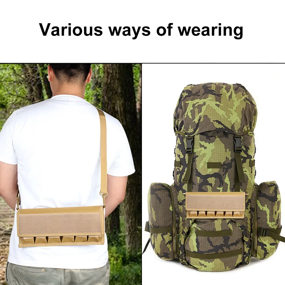 

6 Slots Tactical Pistol Magazine Storage Pouch With Hook and Loop Fastener Ammo Holder For Single and Double Stack 9mm .40 Ammo