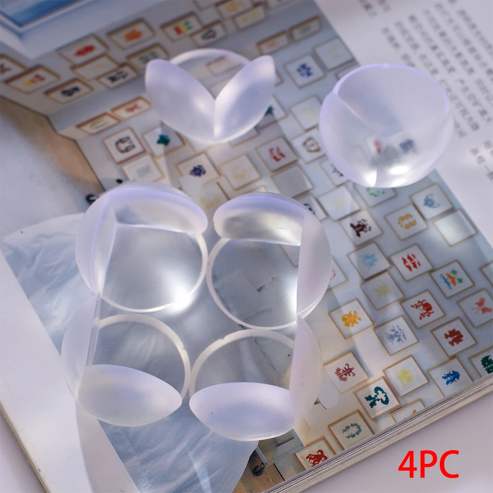 

4pcs Protector Home Guard Silicone Flexible Edge Bumper Non Slip Baby Safety Transparent Desk Corner Cushion