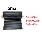 5 квадратных метров под полом 220 Втм2 нагревательная пленка электрическая инфракрасная теплая напольная ширина 50 см, 80 см, 100 см