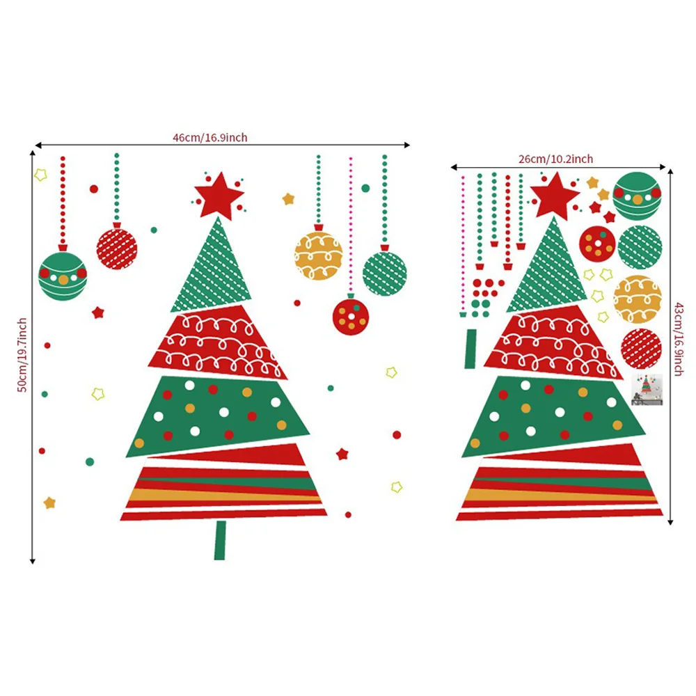 Счастливого Рождества Искусственный Санта-Клаус олень снеговик дерево окно