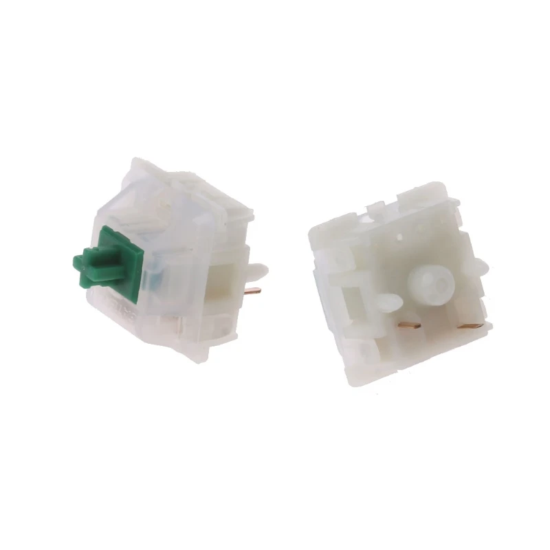 

10pcs Gateron Switches 5Pin Milky Green Switch for Mechanical Keyboard GK61 GK64