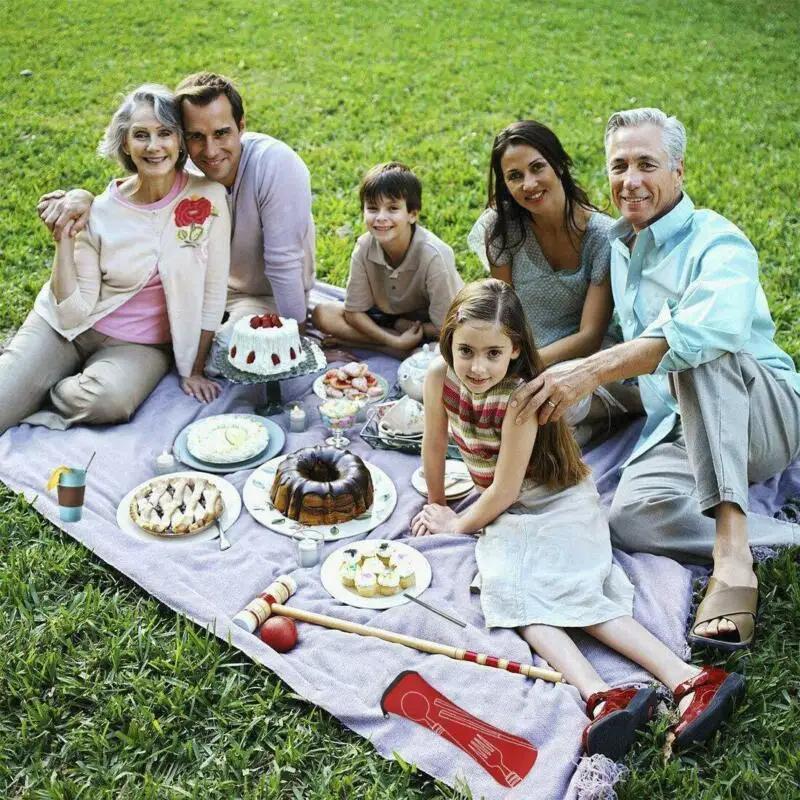 7 шт. набор столовых приборов из нержавеющей стали для путешествий Ложка Вилка