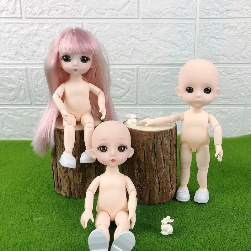 Кукла 16 см 1/12 BJD с макияжем голый ребенок 13 суставов подвижная без волос DIY куклы