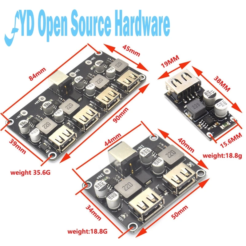 1 шт. USB QC3.0 QC2.0 DC понижающий преобразователь зарядки модуль 6 32V 9 В 12 24 постоянного
